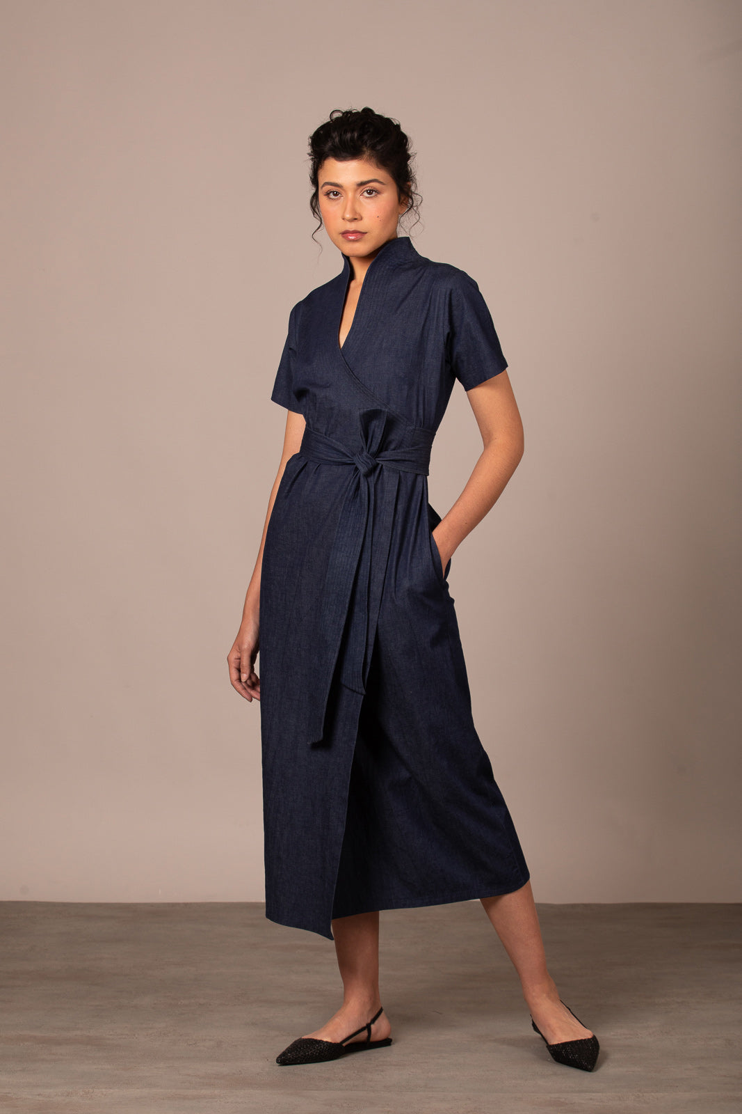 Denim Wrap Dress Denim Wrap Dress
