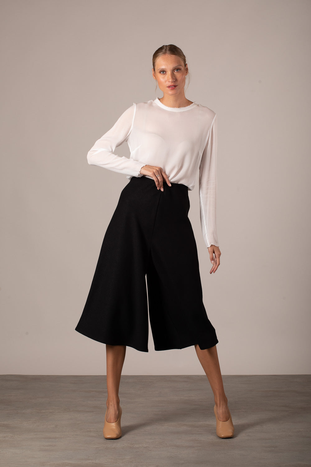 Short Black Palazzo Pants