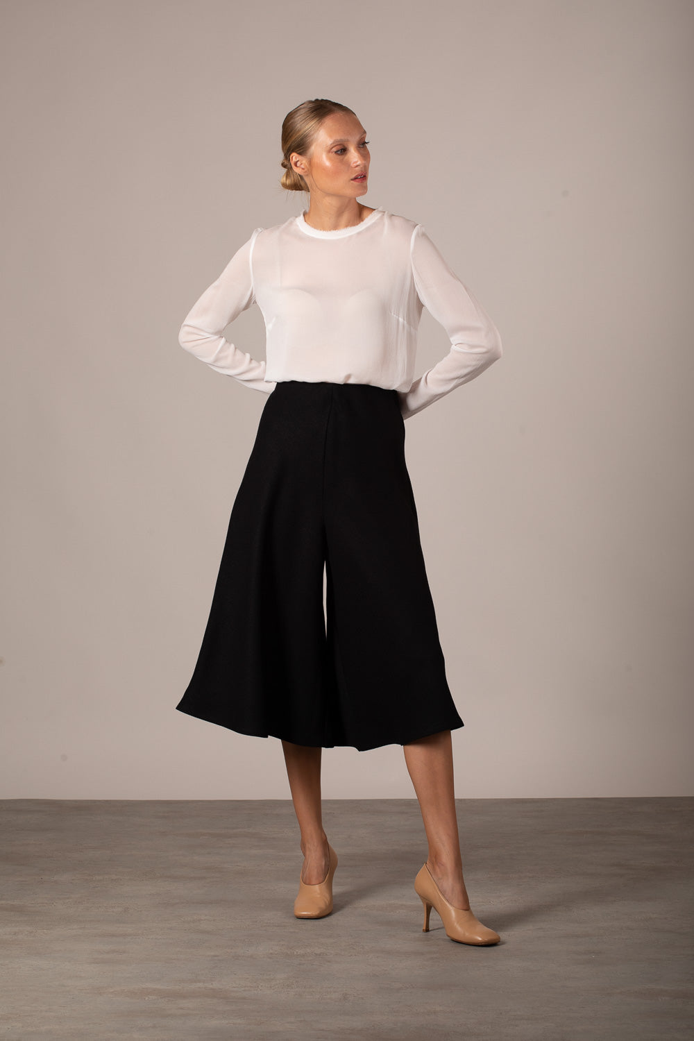 Short Black Palazzo Pants