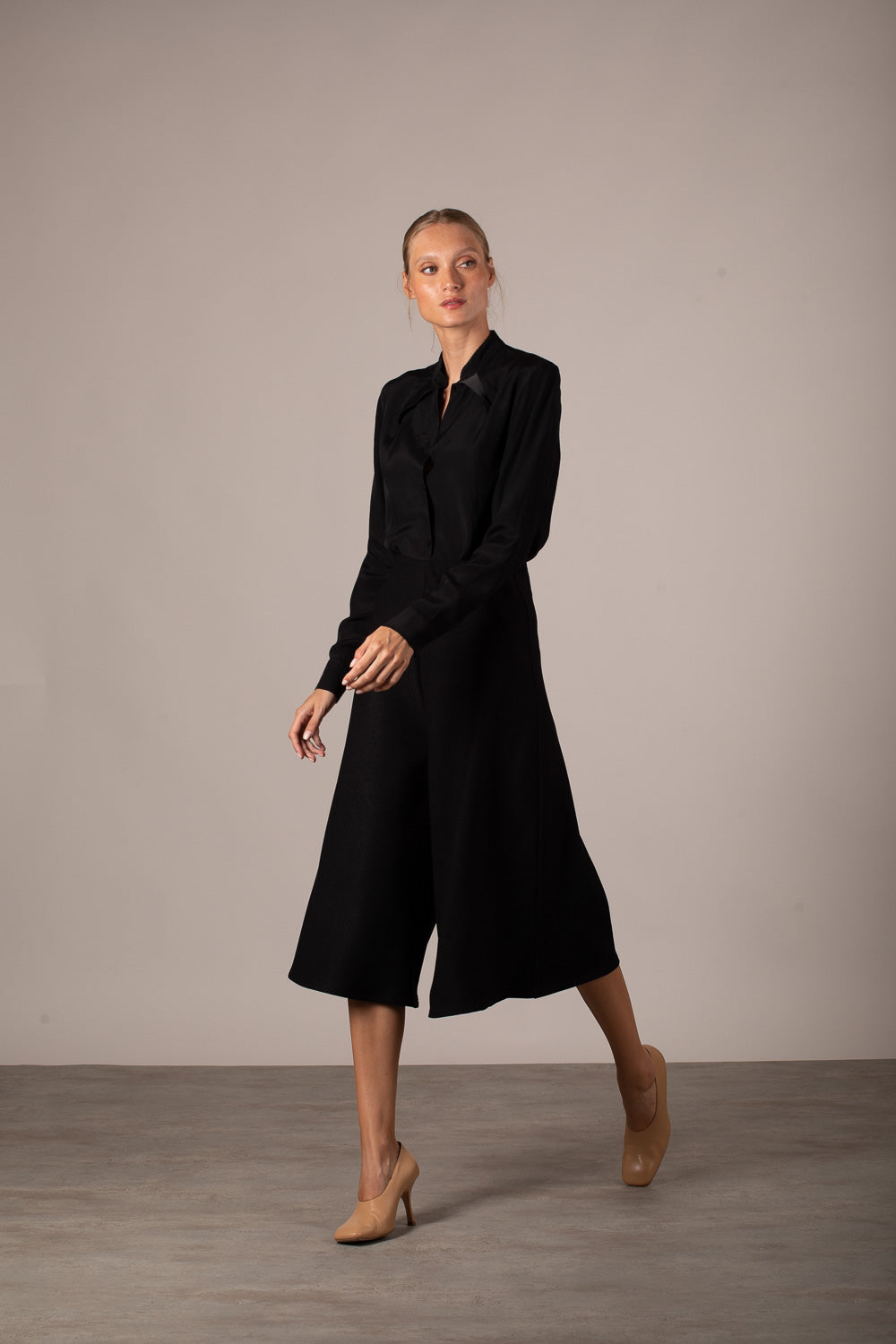 Short Black Palazzo Pants