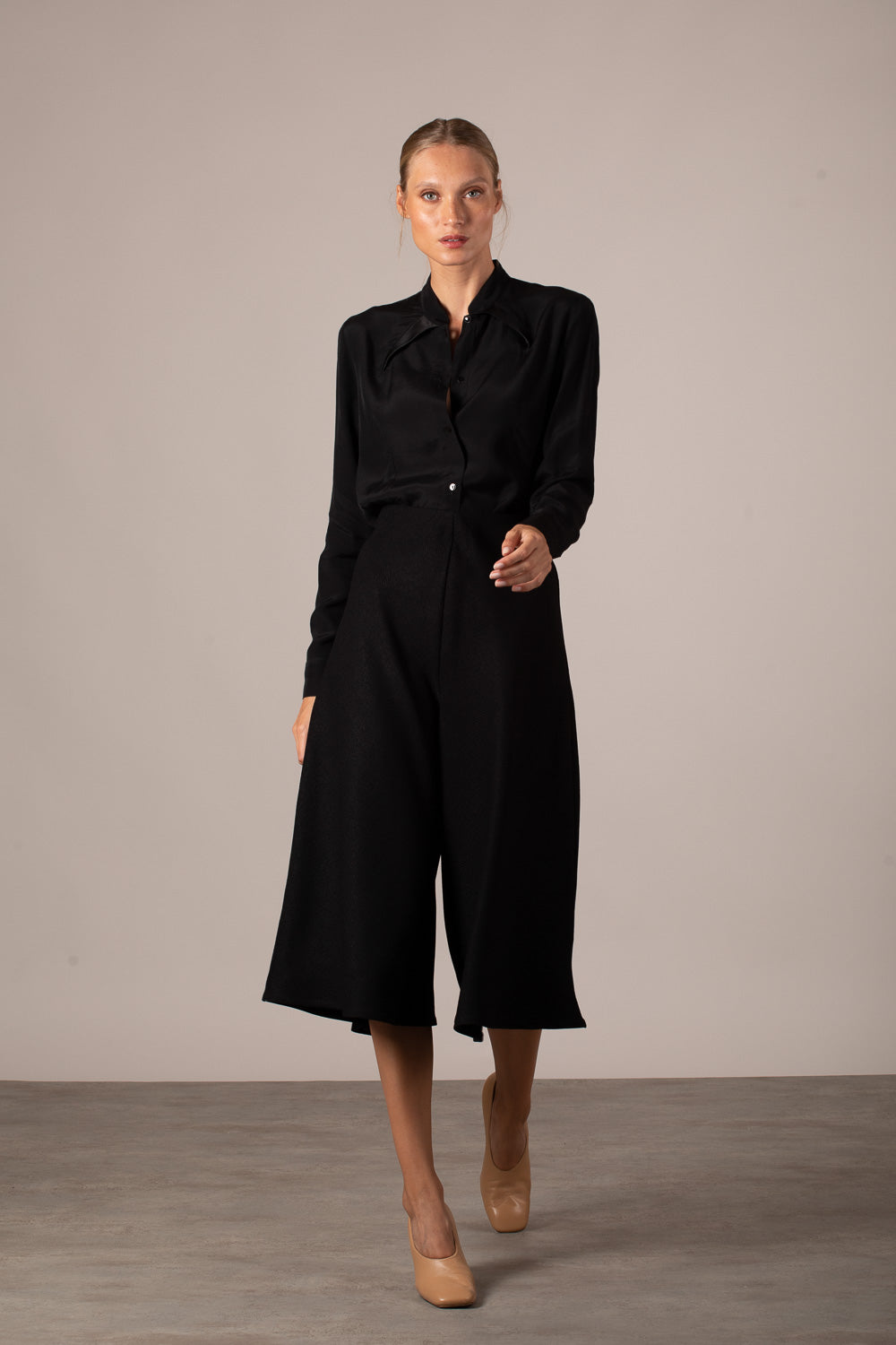 Short Black Palazzo Pants